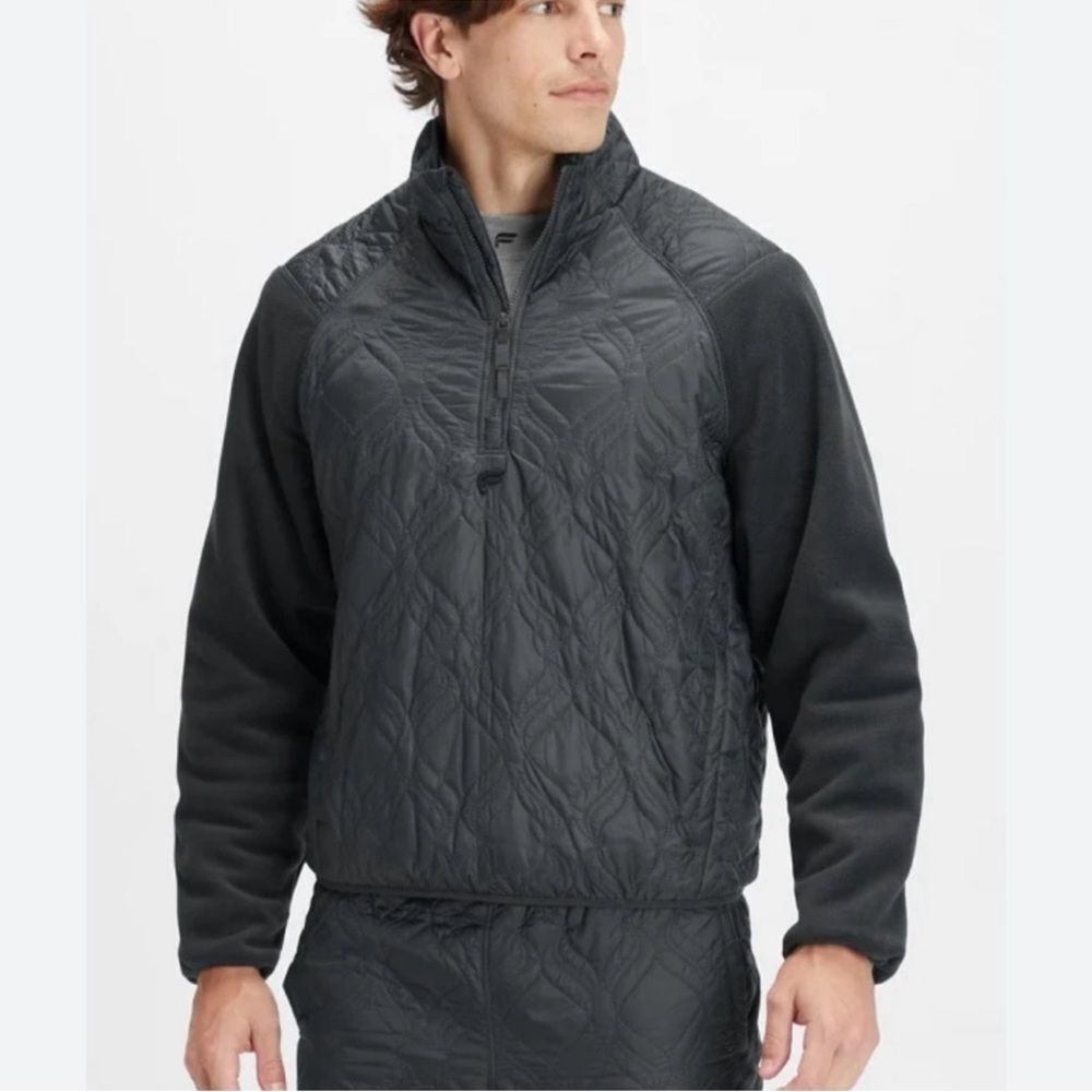 Fabletics Men's The Loft Jacket Black Size S Lightweight Quilted Activewear